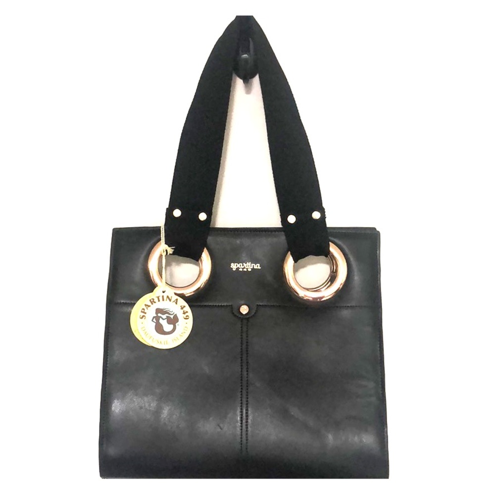 Spartina 449 Middleton Box Tote Black leather